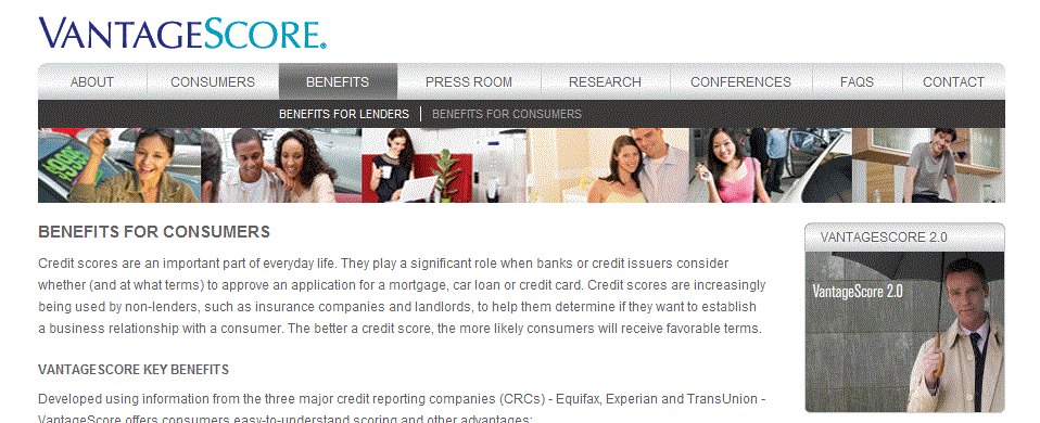 VantageScore Benefits before